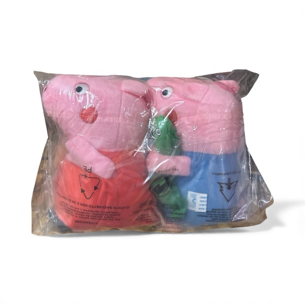 Cute Plush Toy Set – 2-Pack Soft Stuffed Animals – 8” New in Bag